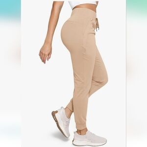 Cosmolle Womens Joggers with Zipper Pockets. Ultra Soft Tapered Leg Joggers for